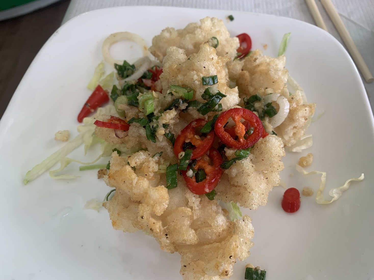 Salt and pepper squid with chilli
